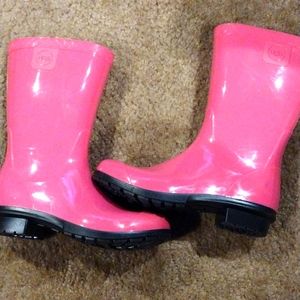 Girls UGG bright pink Raana rain boots size 13